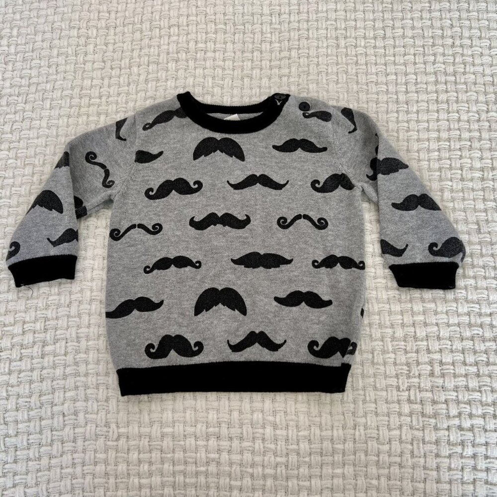 H&M Gray Mustache Sweater